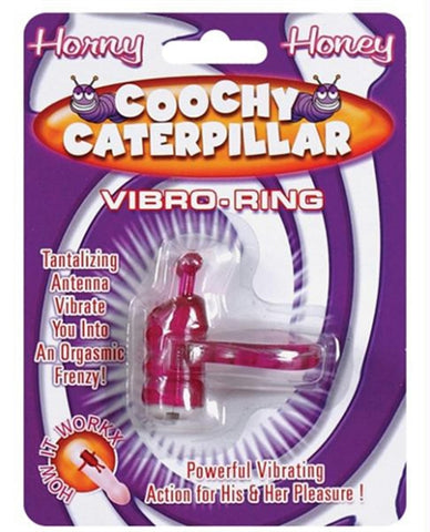 Horny Honey Vibro Ring Coochy Caterpillar Magenta HTP2270