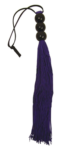 Sex and Mischief Rubber Whip Small 10-Inch - Purple SS800-02