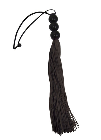 Sex and Mischief Rubber Whip Small 10-Inch - Black SS800-01