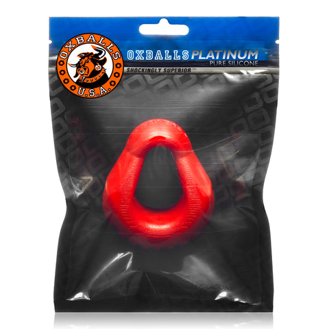 Hung Padded Cockring Oxballs- Red OX-1067-RED