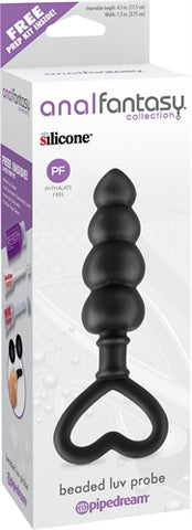 Anal Fantasy Collection Beaded Luv Probe - Black PD4644-23