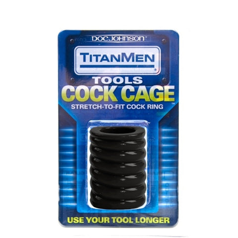 Titanmen  Cock Cage - Black DJ3504-01