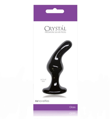 Crystal Premium Glass Plug - Black NSN0710-13