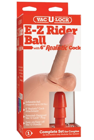 Vac-U-Lock Ez Rider Ball With 6-Inch Realistic Cock DJ1061-01