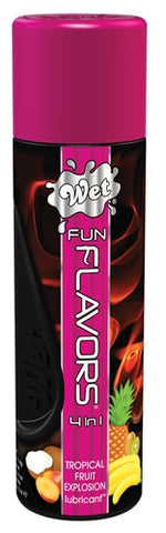 Wet Fun Flavors 4-in-1 Lube - Tropical Fruit - 4.1 Fl. Oz. WT20428