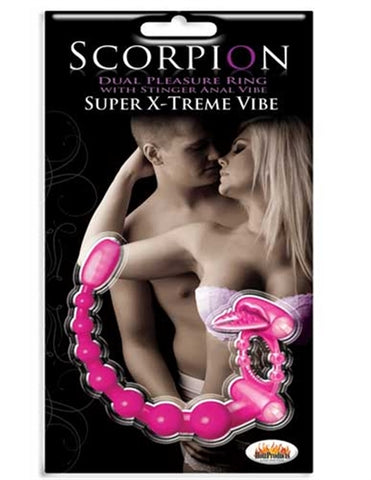 Super Xtreme Vibe Scorpion With Dual Stinger Anal Vibe Magenta HTP2298