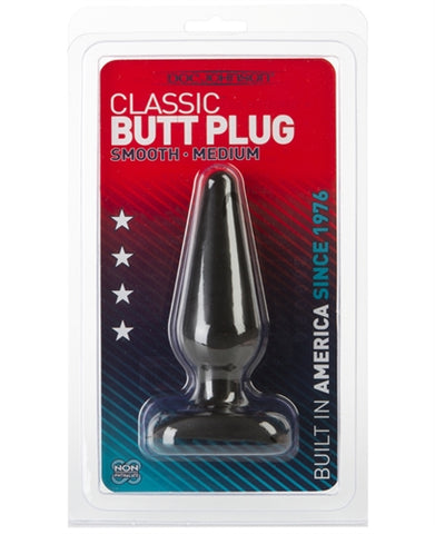 Classic Butt Plug - Smooth - Medium - Black DJ0244-05