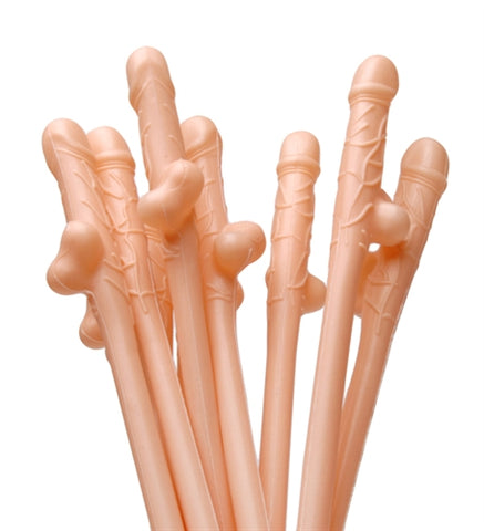 Penis Sipping Straws - Flesh - 10 Pack FR-AD668FLE