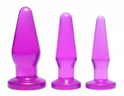 Level Up 3 Piece Anal Plug Set - Purple FR-AE329-PURPLE