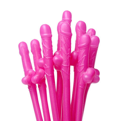 Penis Sipping Straws - Pink - 10 Pack FR-AD668PNK