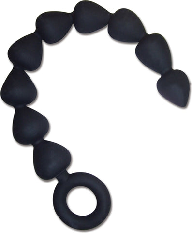 Sex and Mischief Black Silicone Anal Beads SS100-74