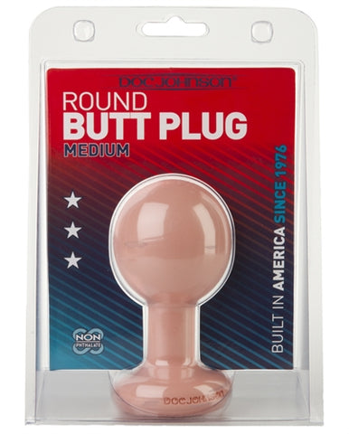 Round Butt Plug - Medium - White DJ0244-55