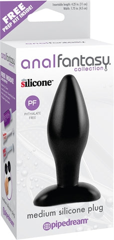 Anal Fantasy Collection Medium Silicone Plug - Black PD4603-23