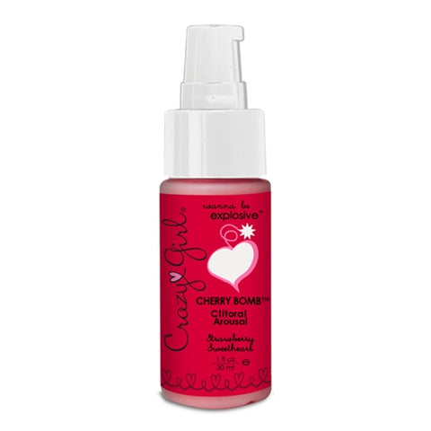 Crazy Girl Cherry Bomb Clitoral Arousal - Strawberry Sweetheart - 1 Oz. CE7703-01