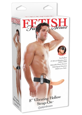 Fetish Fantasy Series 8-Inch Vibrating Hollow Strap-on - Flesh PD3361-21