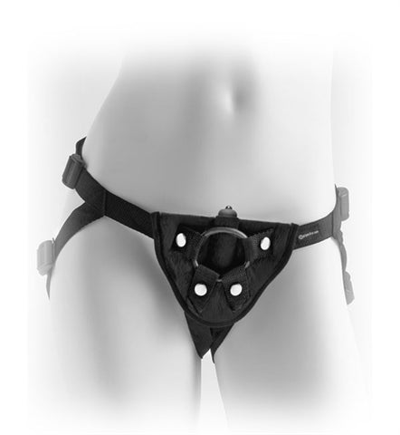 Fetish Fantasy Series Vibrating Plush Harness - Black PD3464-23