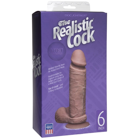 The Realistic Cock Ur3 - Brown 6-Inch DJ0276-05