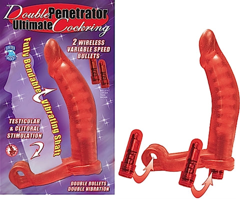 Double Penetrator Ultimate Cockring Red NW2130-1