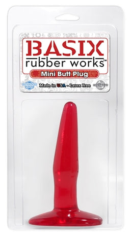 Basix Mini Butt Plug Red PD4260-15