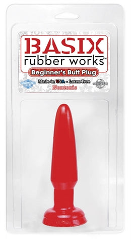 Basix 3.5in Beginners Butt Plug Red PD4267-15