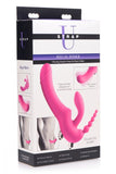 Regal Rider Vibrating Strapless Strap- on Triple G Dildo - Pink