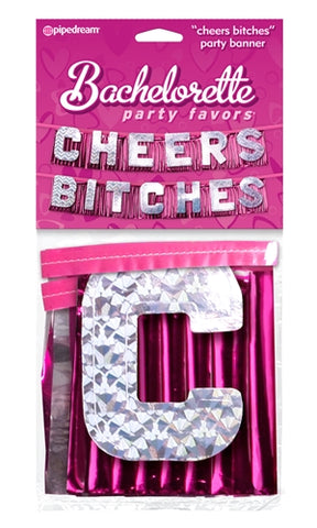 Bachelorette Party Favors Cheers Bitches Party Banner PD6014-11