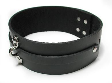 Bondage Basics Leather Collar - Black