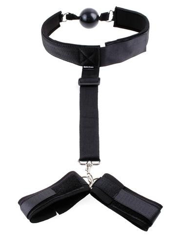 Fetish Fantasy Series Gag And Wrist Restraint - Black