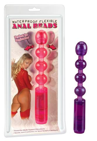 Waterproof Flexible Anal Beads - Purple