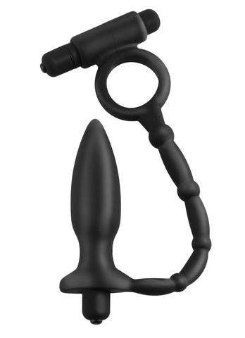 Anal Fantasy Collection Ass-Kicker With Cockring - Black