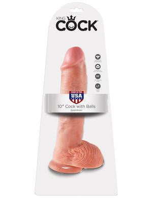 King Cock 10-inch Cock with  Balls - Flesh