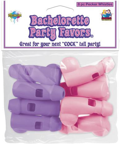 Bachelorette Party Pecker Whistles Pink-Purple