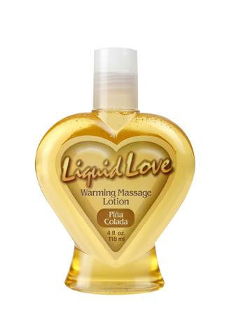 Liquid Love Warming Massage Lotion Pina Colada 4 oz.