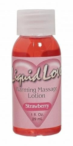 Liquid Love Warming Massage Lotion Strawberry - 1 oz.