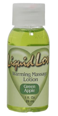 Liquid Love Warming Massage Lotion Green Apple - 1 oz.