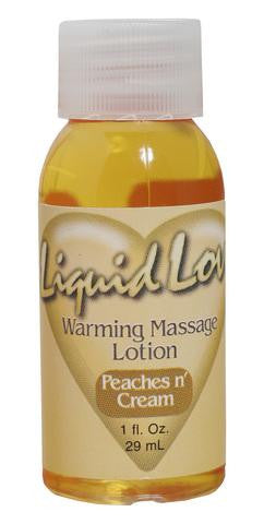 Liquid Love Warming Massage Liquid Peaches N Cream - 1 oz.