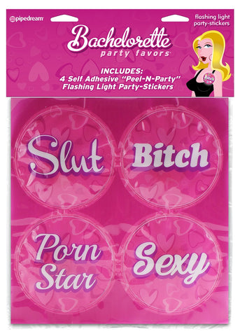 Bachelorette Party Favors Flashing Light Party Stickers PD6141-00