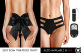 Sexy Bow Vibrating Panty - Black