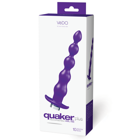 Quaker Plus Rechargeable Anal Vibe - in to You  Indigo VI-P1203