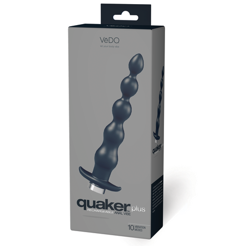 Quaker Plus Rechargeable Anal Vibe - Just Black VI-P1208