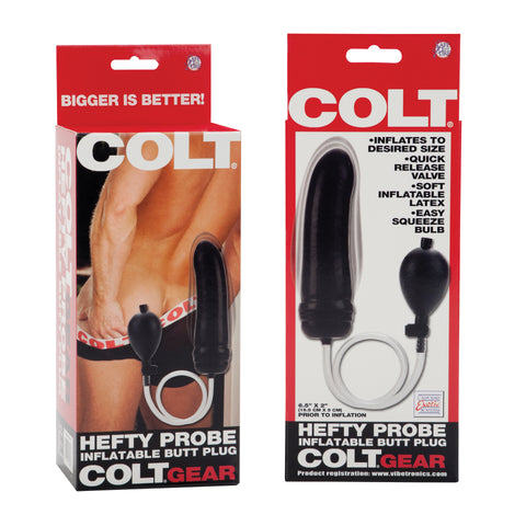 Colt Hefty Probe Inflatatable Butt Plug - Black SE6870203