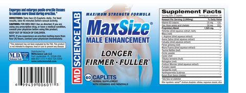 Max Size 60 Tablets - Each MD-MS601E