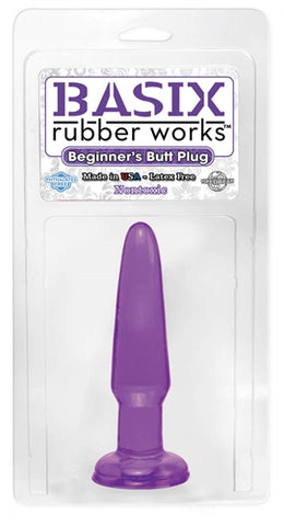 Basix 3.5in Beginners Butt Plug Purple PD4267-12