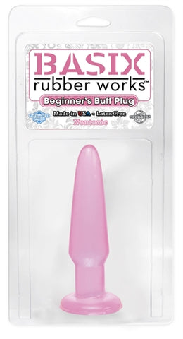 Basix 3.5in Beginner's  Butt Plug Pink PD4267-11