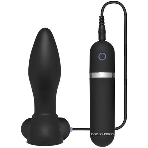 Platinum Premium Silicone - the Touch Vibrating  Plug - Black DJ0105-11