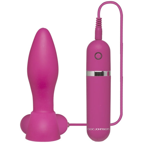 Platinum Premium Silicone - the Touch Vibrating Plug - Pink DJ0105-12