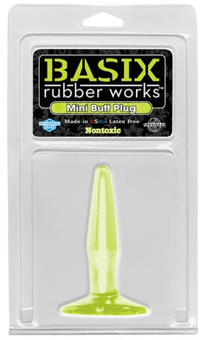 Basix Rubber Works - Mini Butt Plug - Glow in the Dark PD4260-32