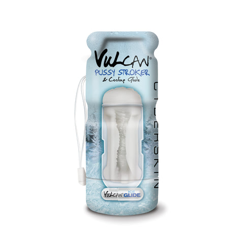 Cyberskin Vulcan Pussy Stroker W/cooling Glide -  Frost